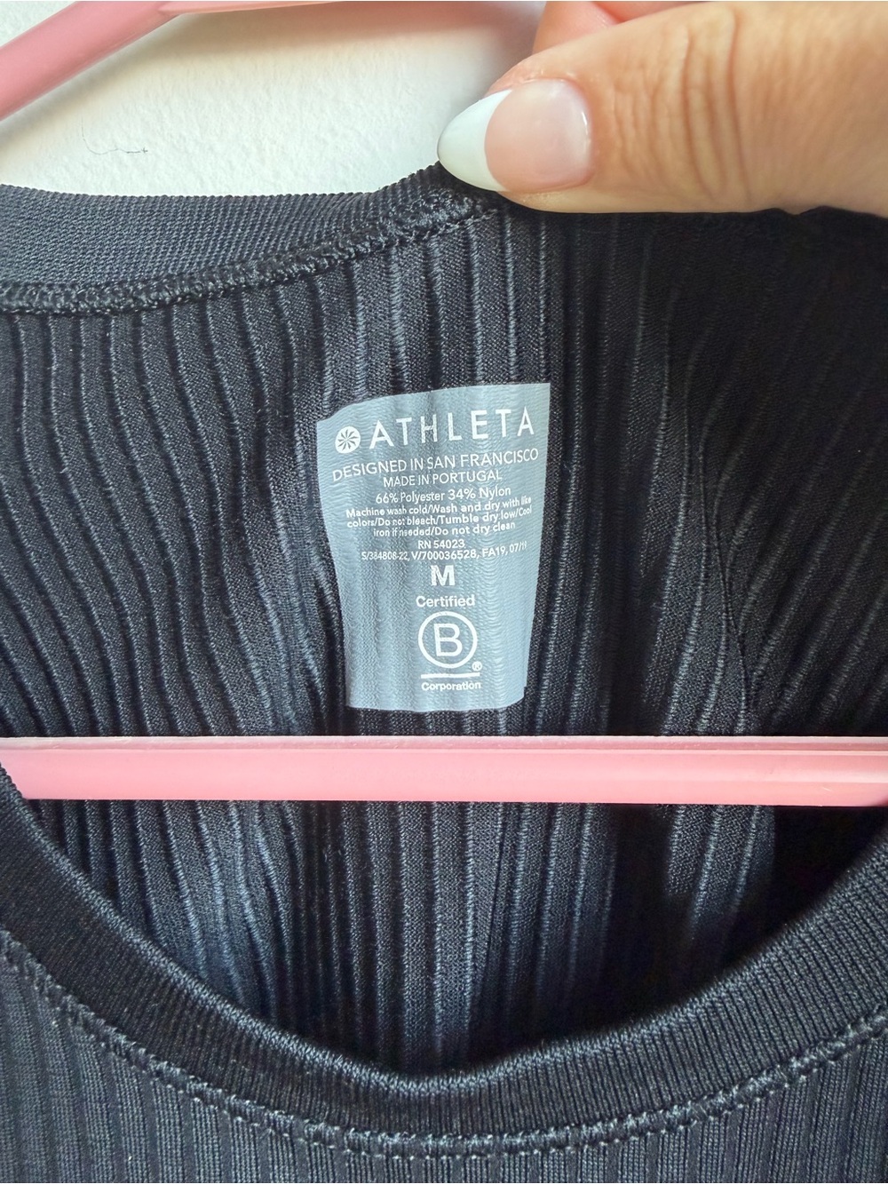 Athleta Black Ribbed Tank Top - Picture 3 of 3